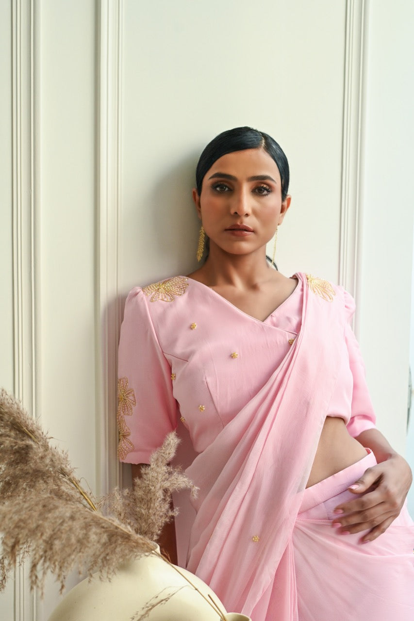 Baby Pink Saree