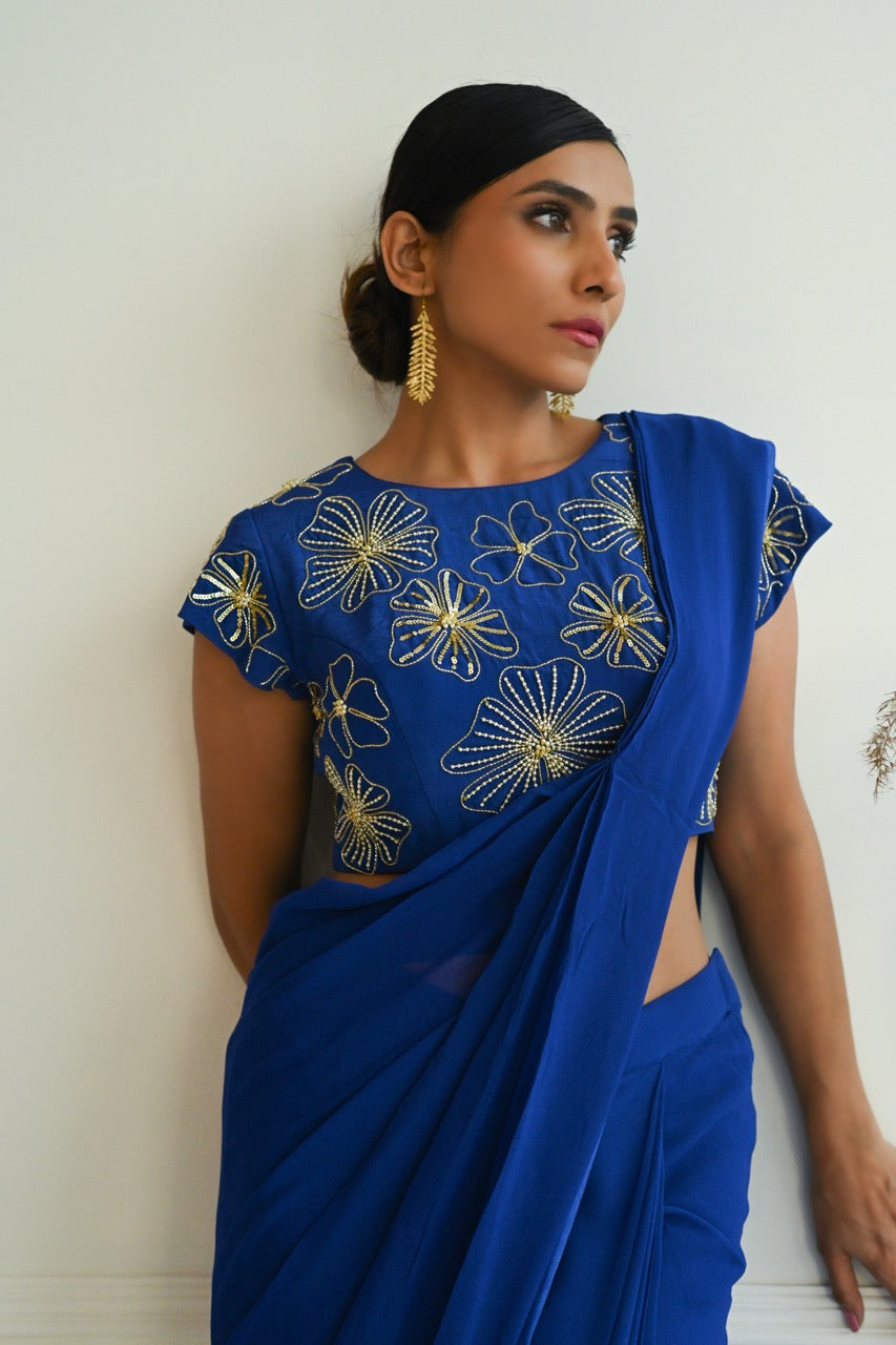 Electric Blue Saree