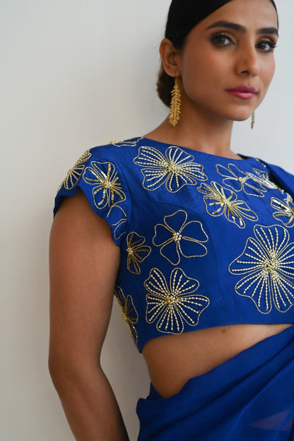 Electric Blue Saree