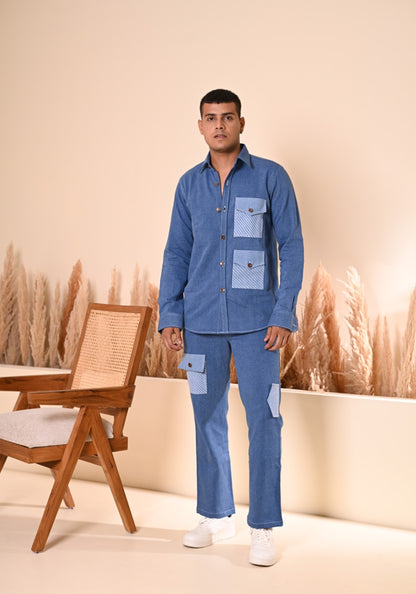 Mid-Blue Corduroy Set