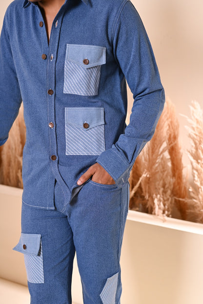 Mid-Blue Corduroy Set