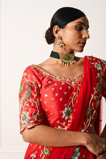 Red Bridal Lehenga