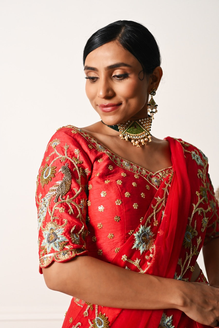 Red Bridal Lehenga