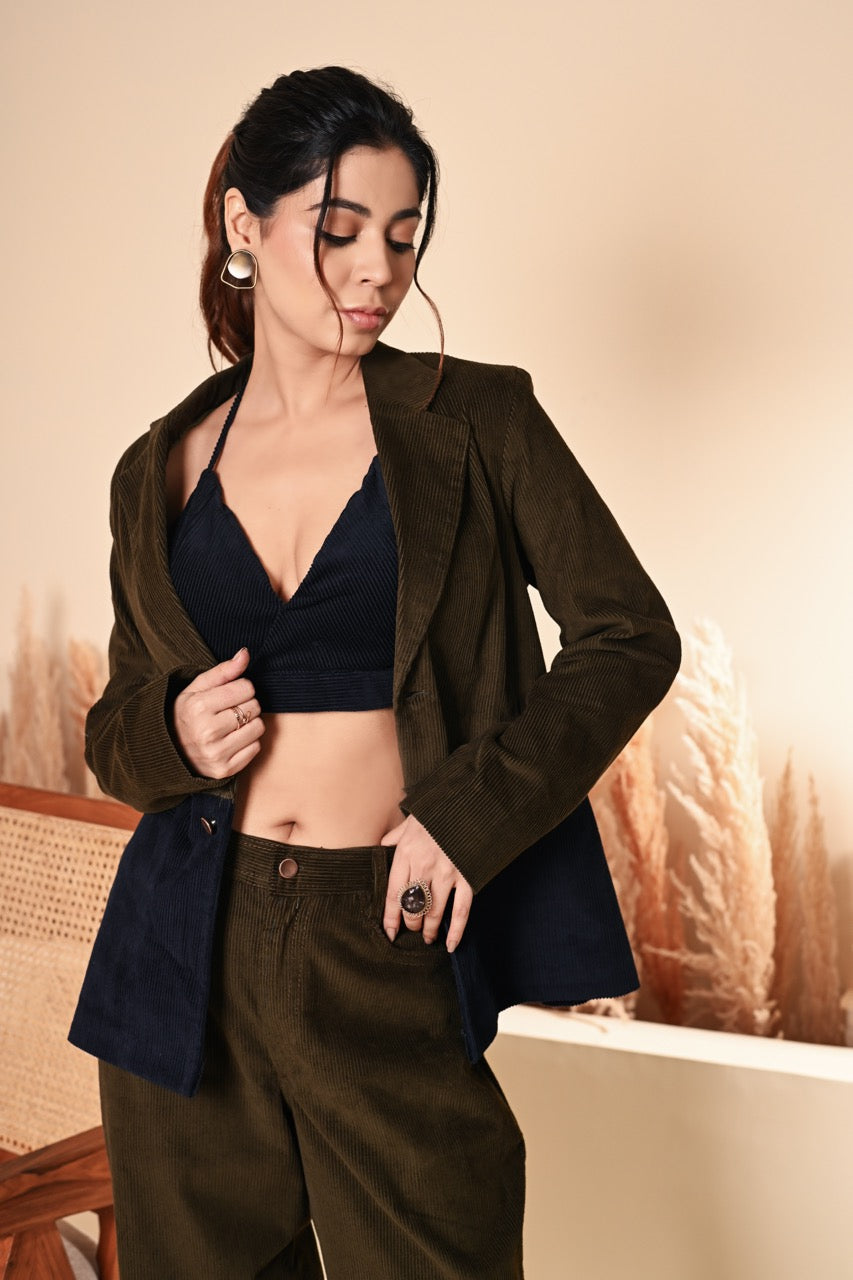 Corduroy Blazer Set