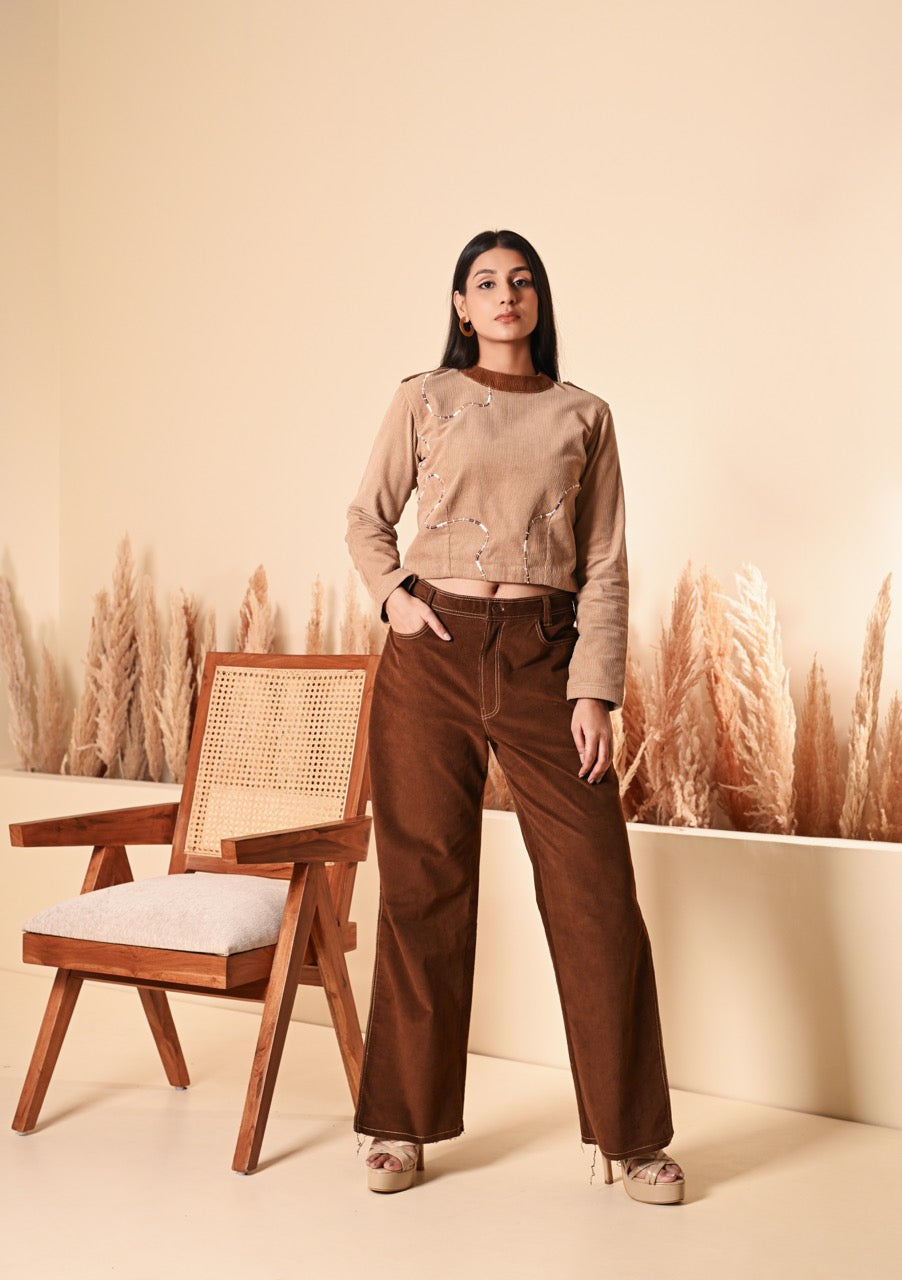 Dual-tone Corduroy Set