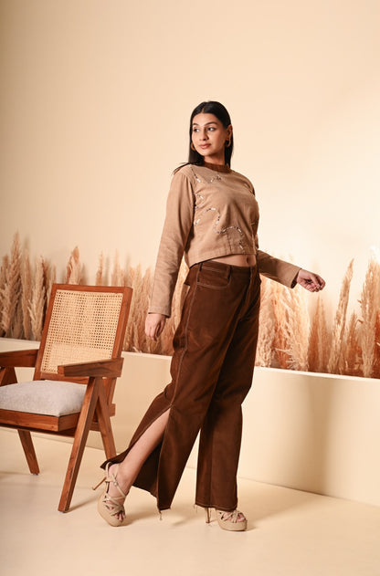 Dual-tone Corduroy Set