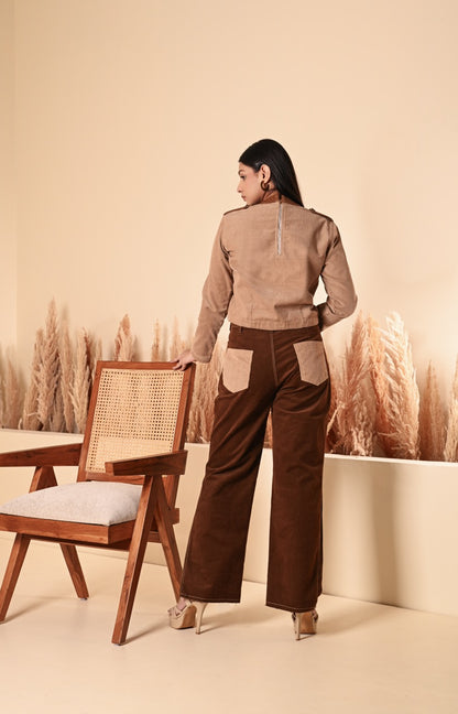 Dual-tone Corduroy Set