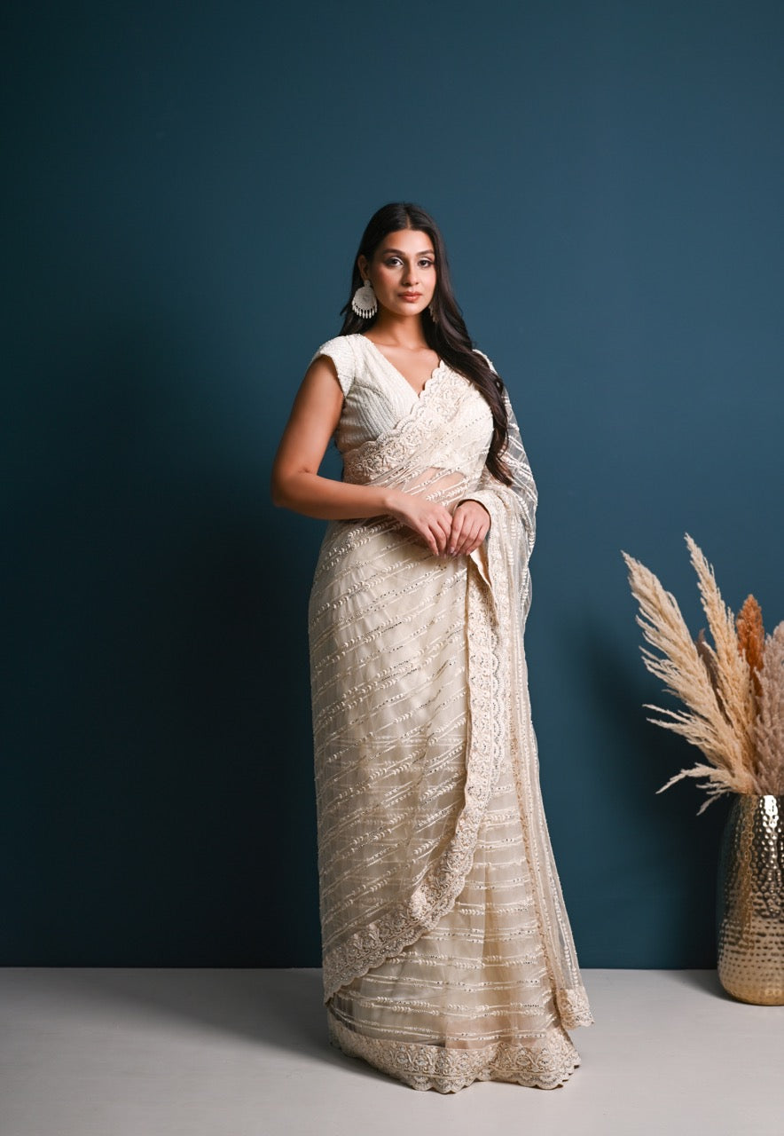 Embroidered Modern Saree