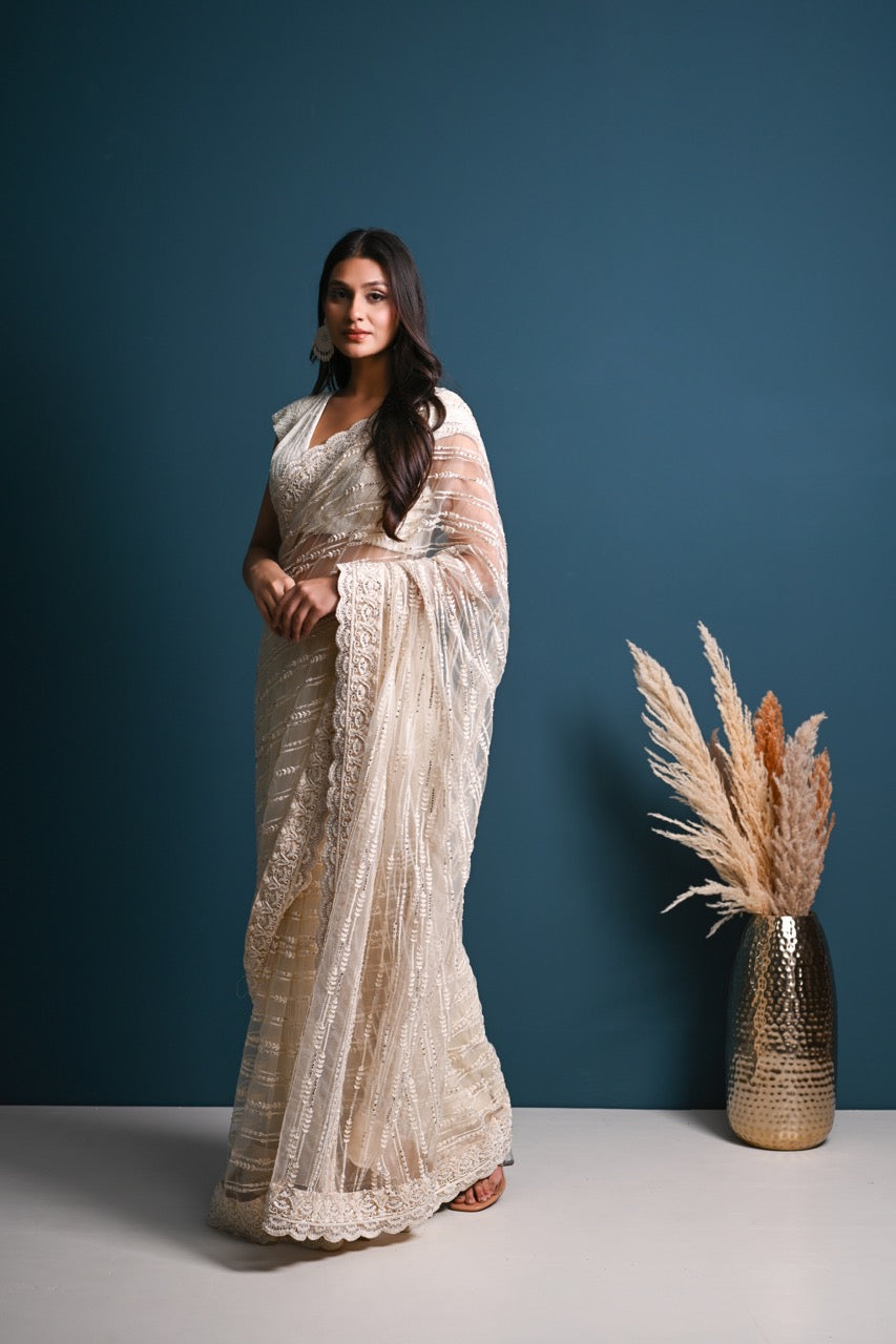 Embroidered Modern Saree