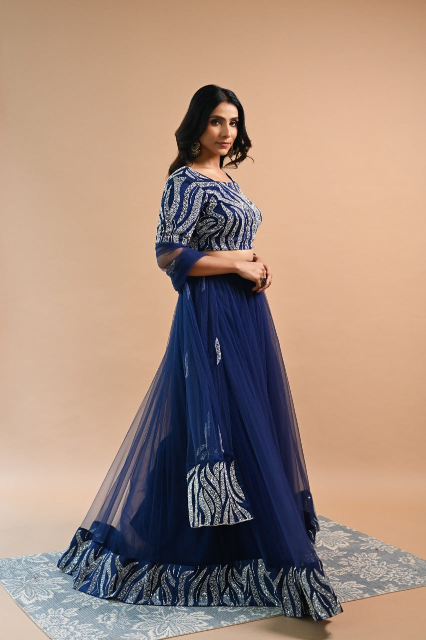 Exquisite Blue Lehenga