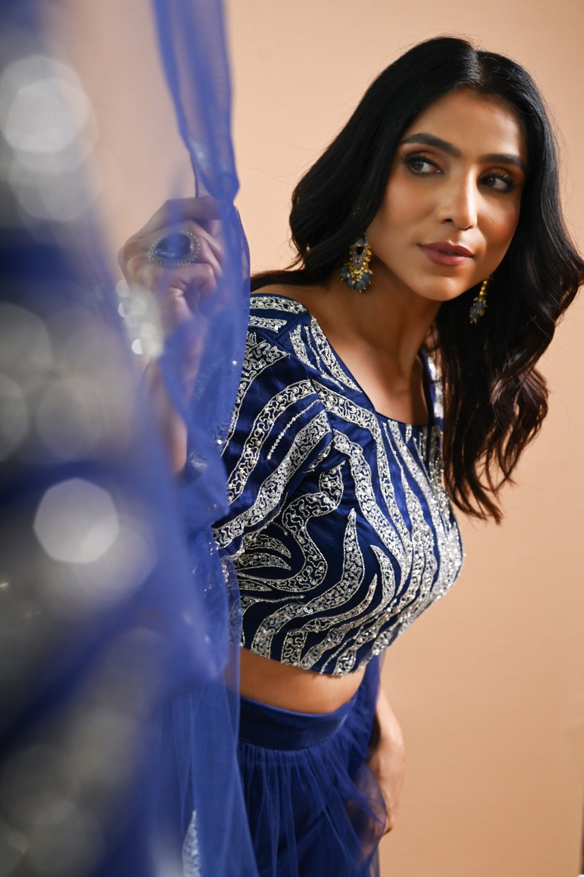 Exquisite Blue Lehenga