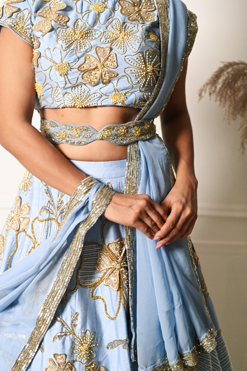 Sky Blue Lehenga