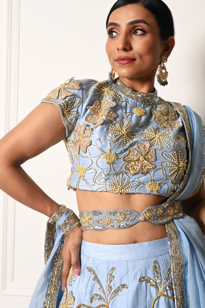 Sky Blue Lehenga