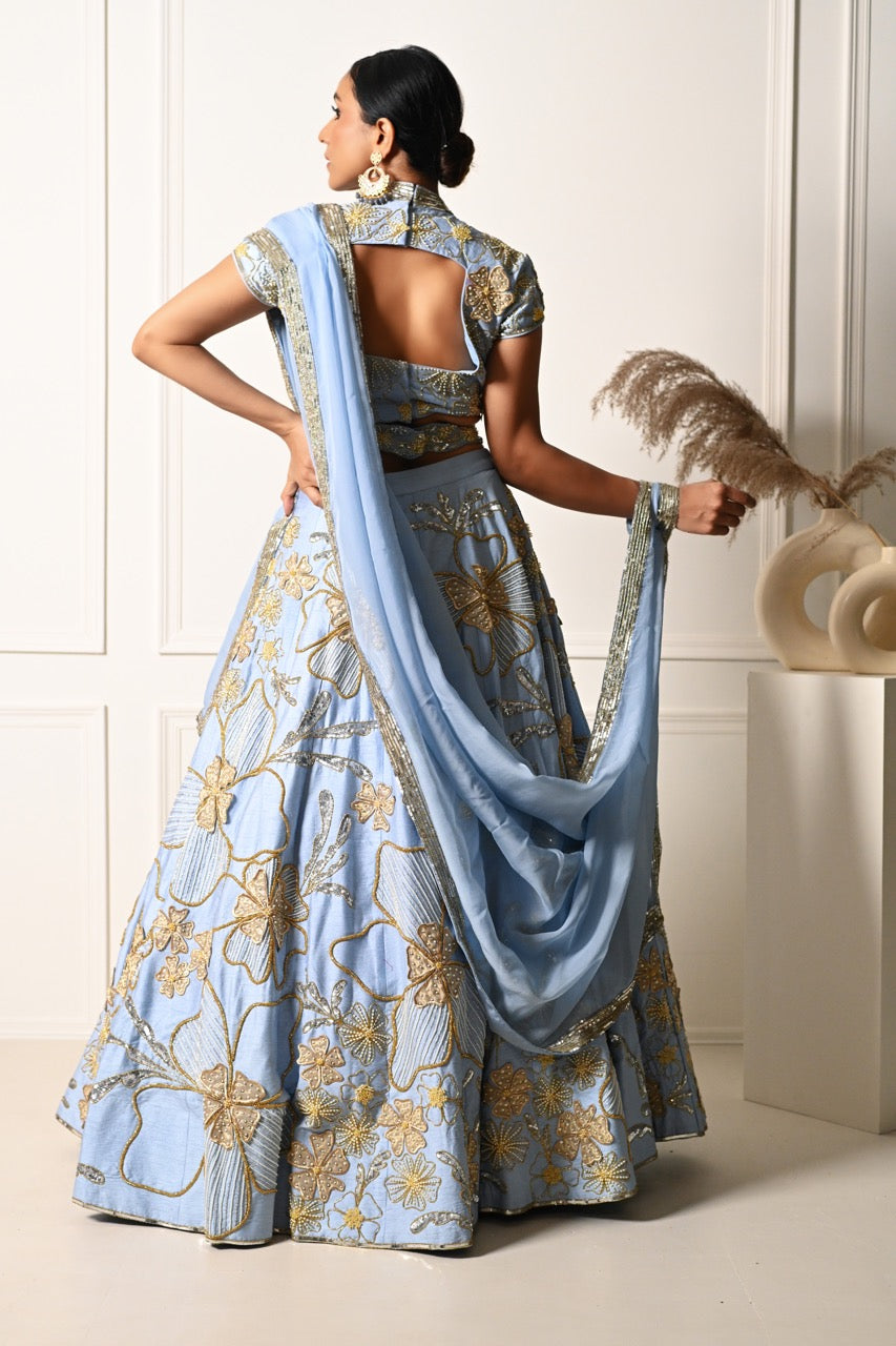 Sky Blue Lehenga