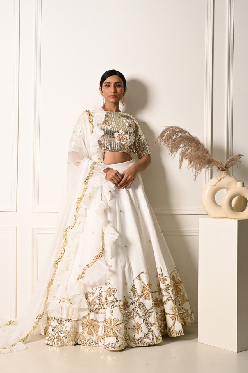 Classic White Lehenga