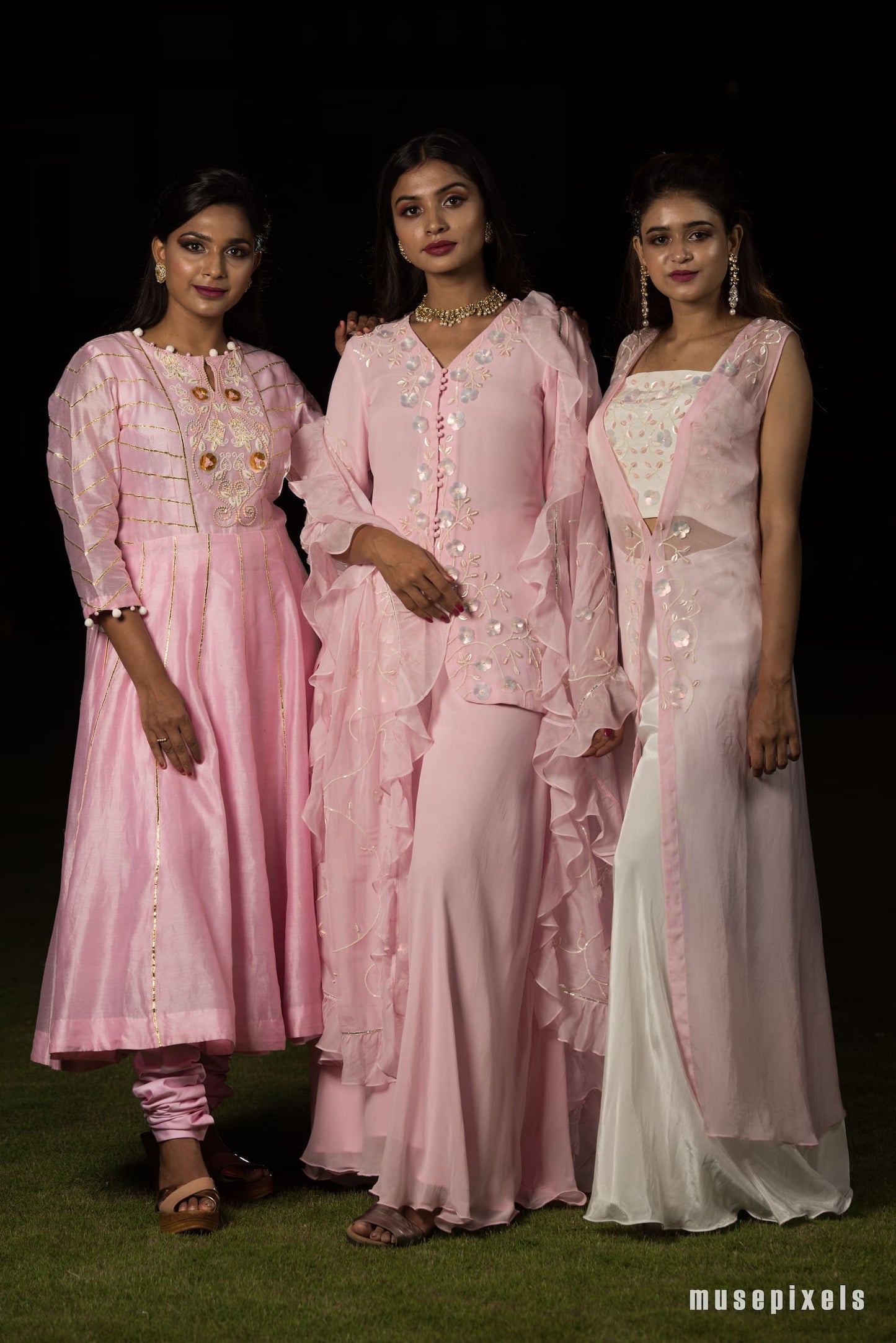 Soft Pink Colour Anarkali With Chudidar